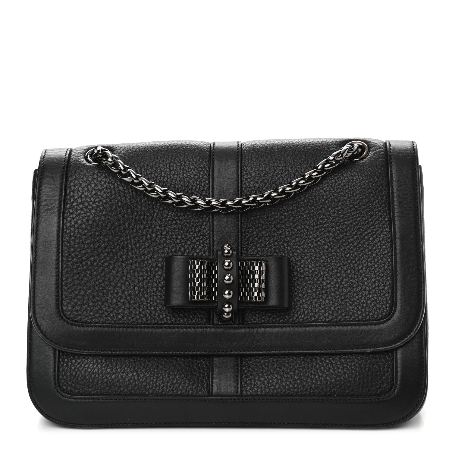 Christian Louboutin Calfskin Small Sweet Charity NV Shoulder Bag Black 1 of 9