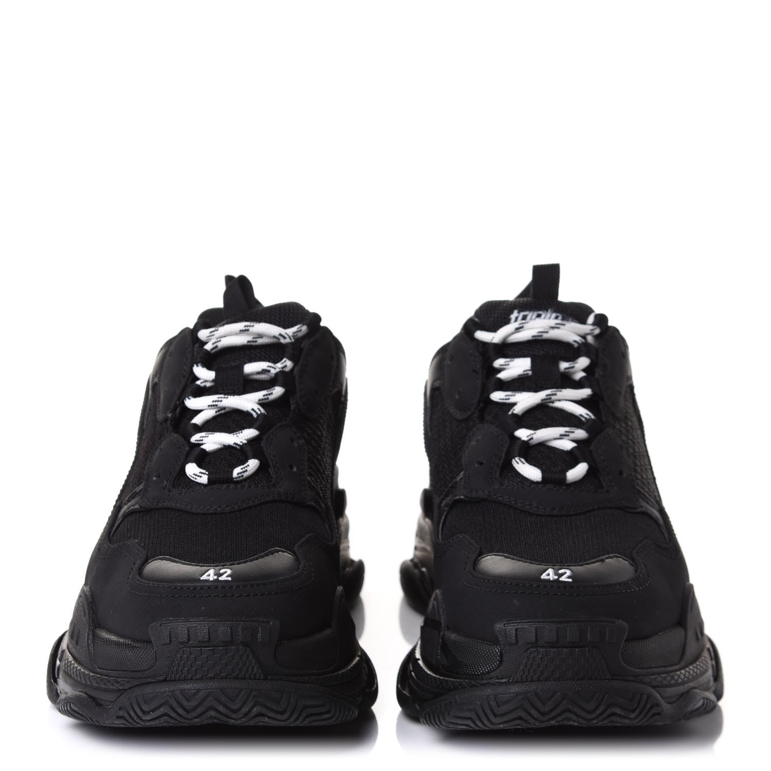 Balenciaga Fabric Mesh Mens Triple S Sneakers 42 Black 2 of 8