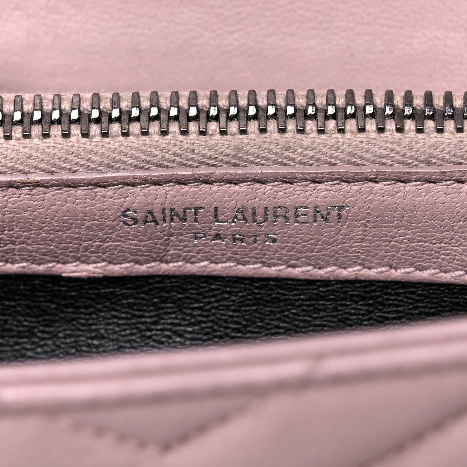 Saint Laurent Sheepskin Matelasse Chevron Monogram Medium College Bag Rose Poudre 11 of 19