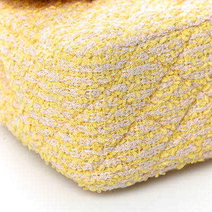 Chanel Tweed Quilted Mini Rectangular Flap Yellow Pink 9 of 11