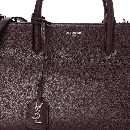Saint Laurent Grained Calfskin Small Cabas Rive Gauche Amaranto 10 of 10
