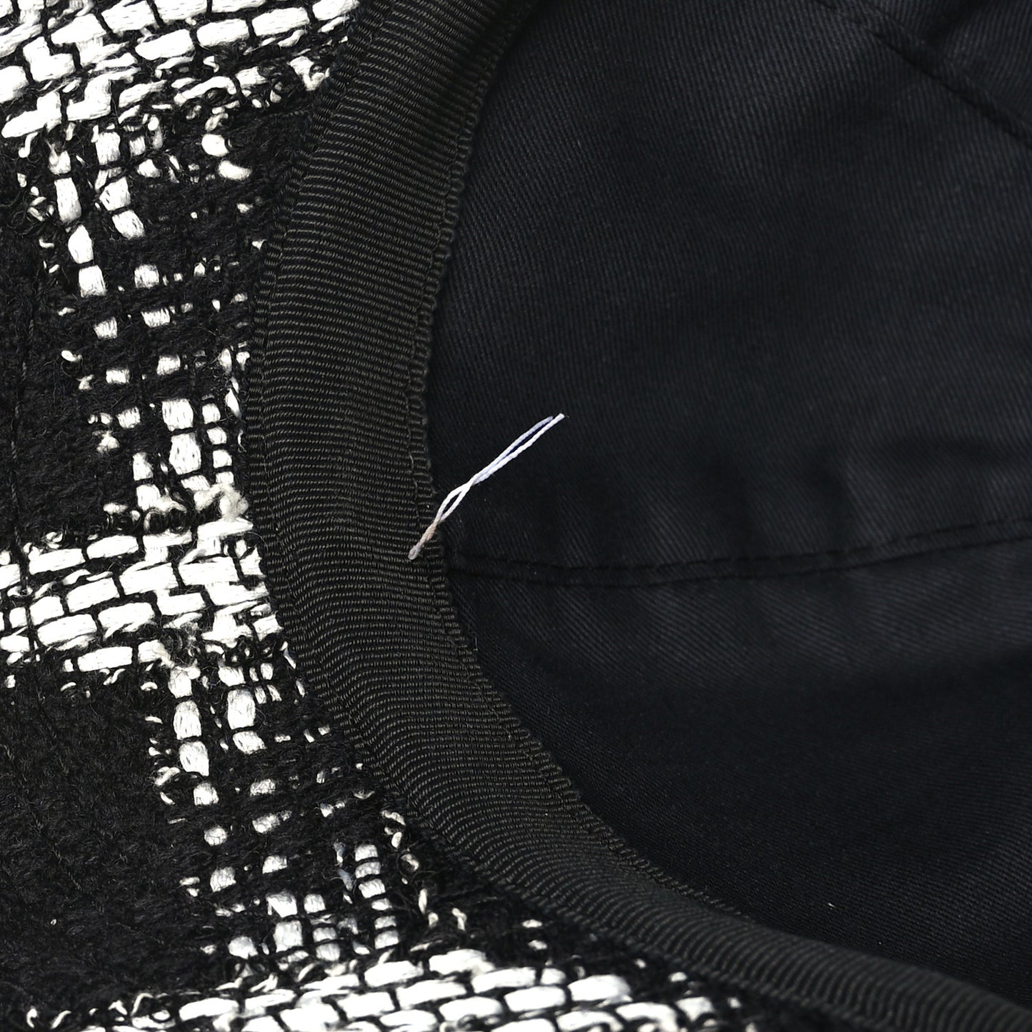 Tweed CC Cap Hat S Black White