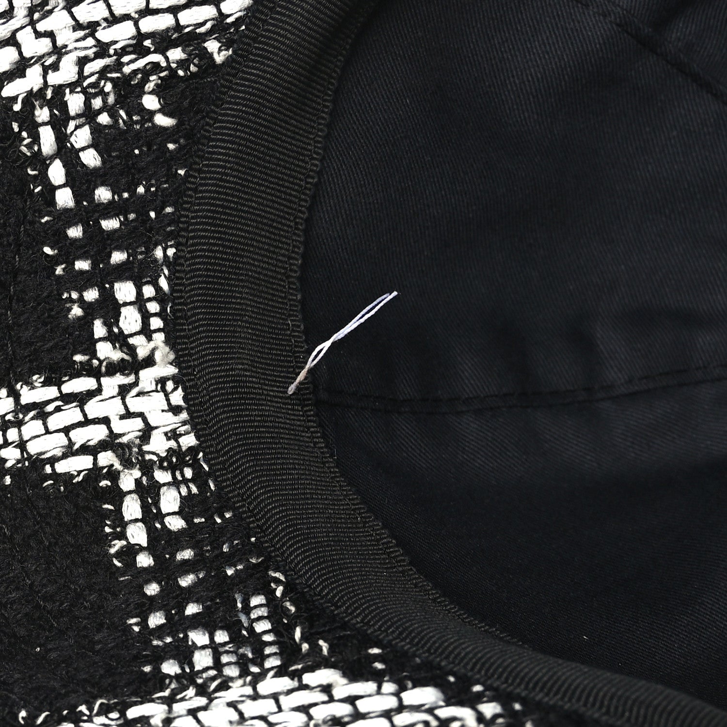 Chanel Tweed CC Cap Hat S Black White 8 of 8