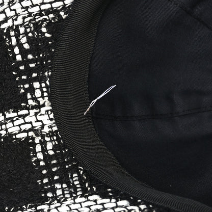 Chanel Tweed CC Cap Hat S Black White 8 of 8