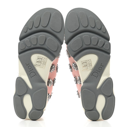 Christian Dior Technical Canvas Embellished Dior Fusion Sneakers 36.5 Pink Gray 5 of 8