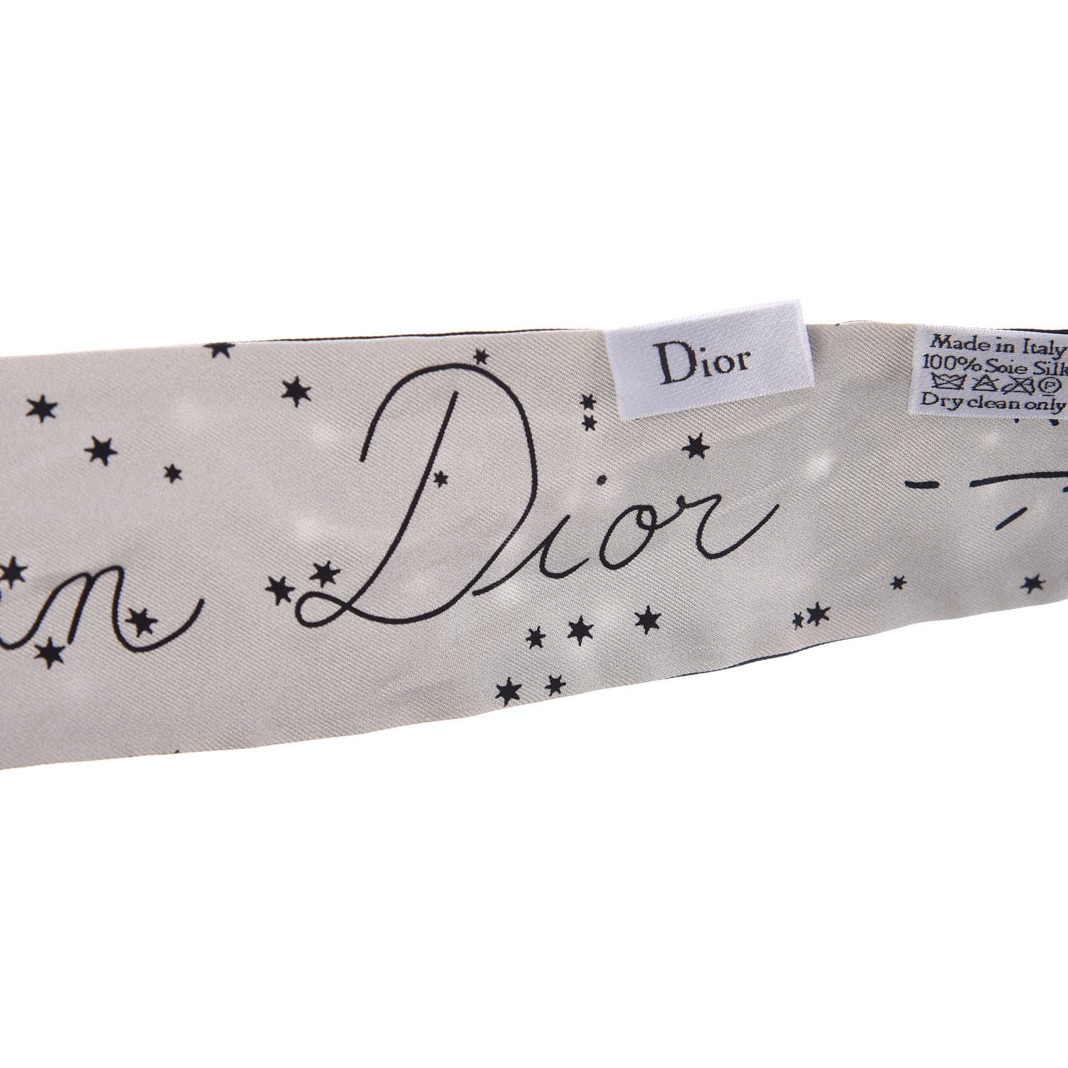 Christian Dior Silk Zodiac Leo Mitzah Scarf Black 8 of 8
