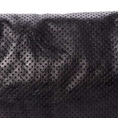Chanel Metallic Crackled Calfskin Large Perforated Drill Flap Black 13 of 14