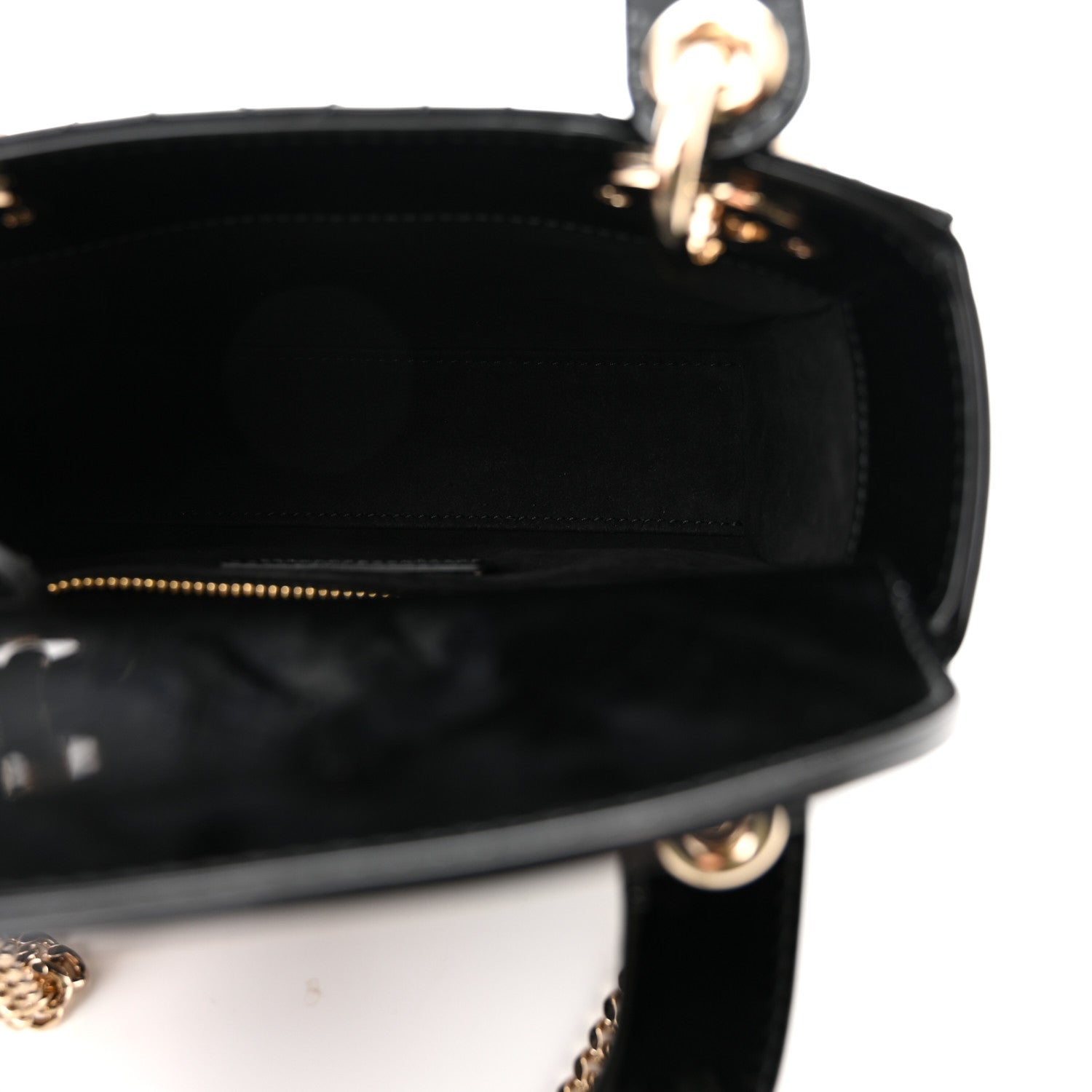 Christian Dior Patent Cannage Mini Lady Dior Black 5 of 9