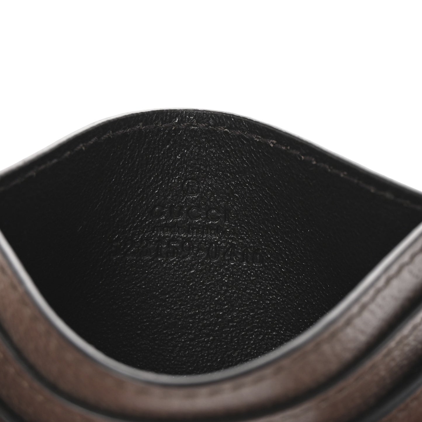 GG Supreme Monogram Ophidia Card Holder Brown