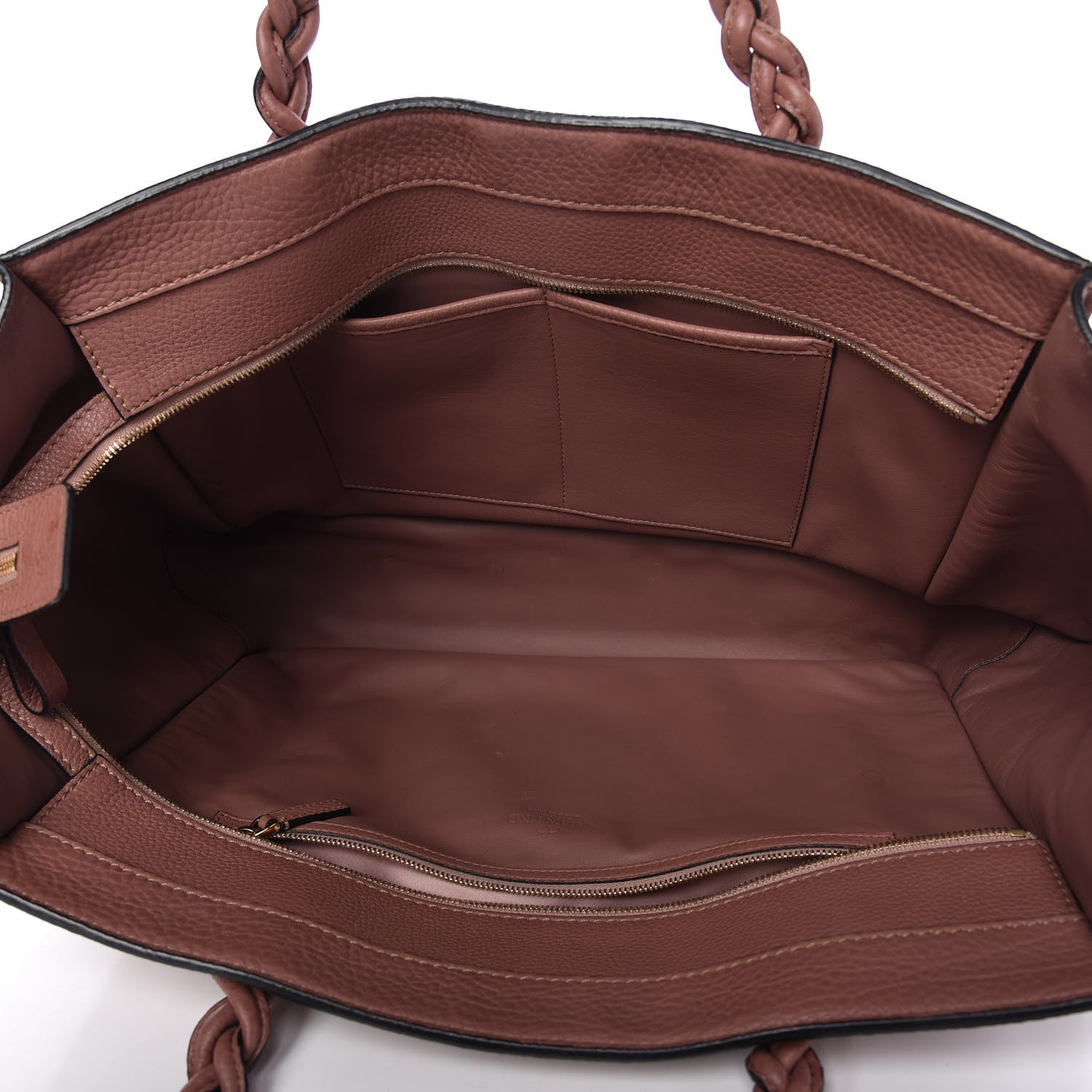 Valentino Garavani Grained Calfskin To Be Cool Tote Brownish 5 of 12