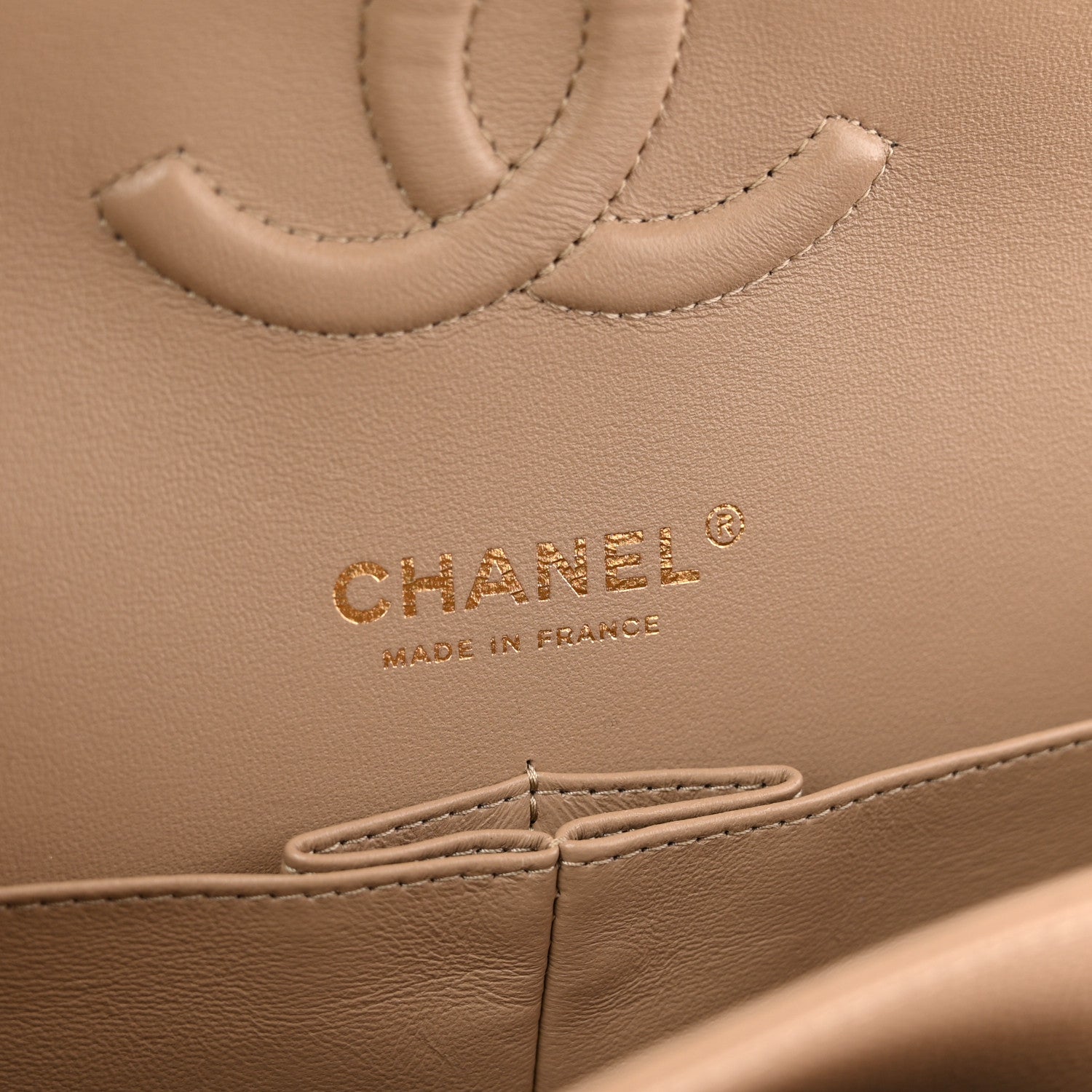 Chanel Caviar Quilted Medium Double Flap Beige 6 of 12