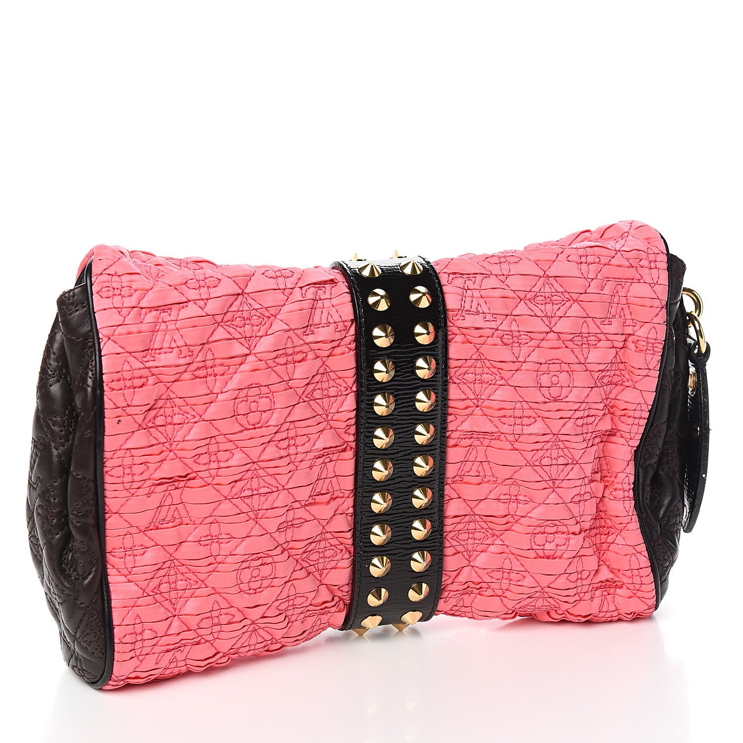 Louis Vuitton Satin Quilted Monogram Coquette Pochette Bunny Pink 3 of 6