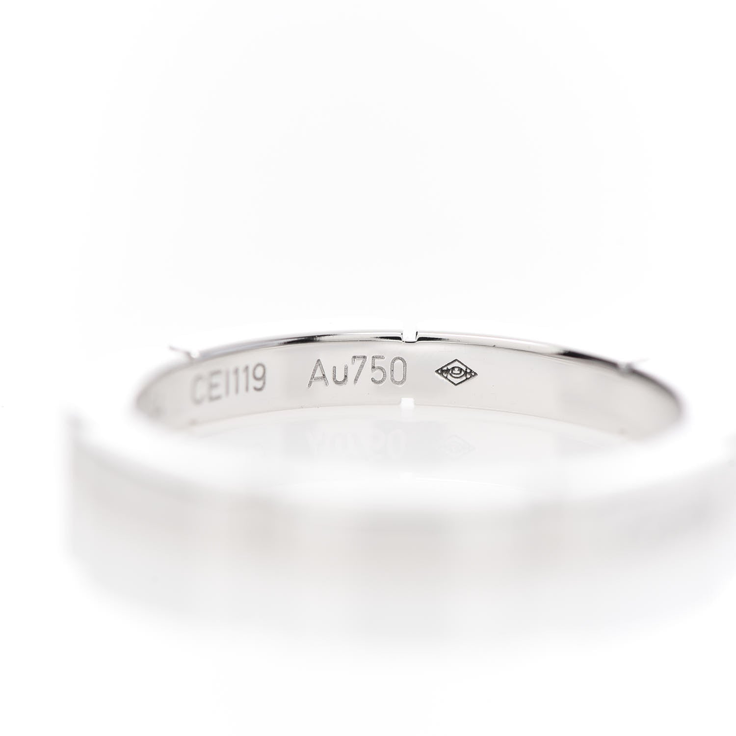 Cartier 18K White Gold 2.5mm Maillon Panthere Wedding Band Ring 54 6.75 6 of 6