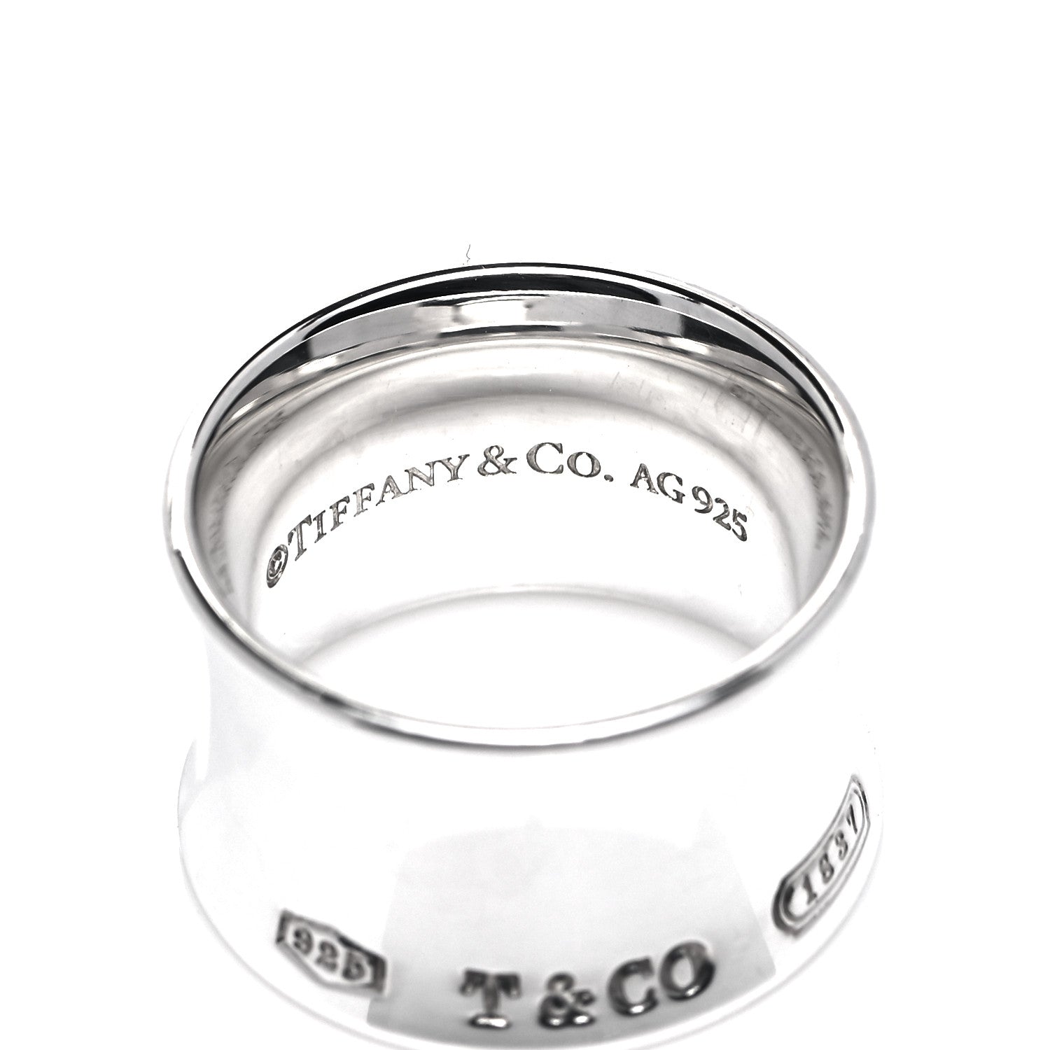 Tiffany Sterling Silver Wide 1837 Ring 47 4 4 of 4