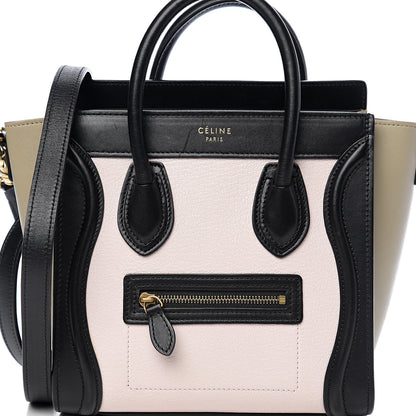 Celine Smooth Drummed Calfskin Nano Tri-Color Luggage Light Rose 6 of 8