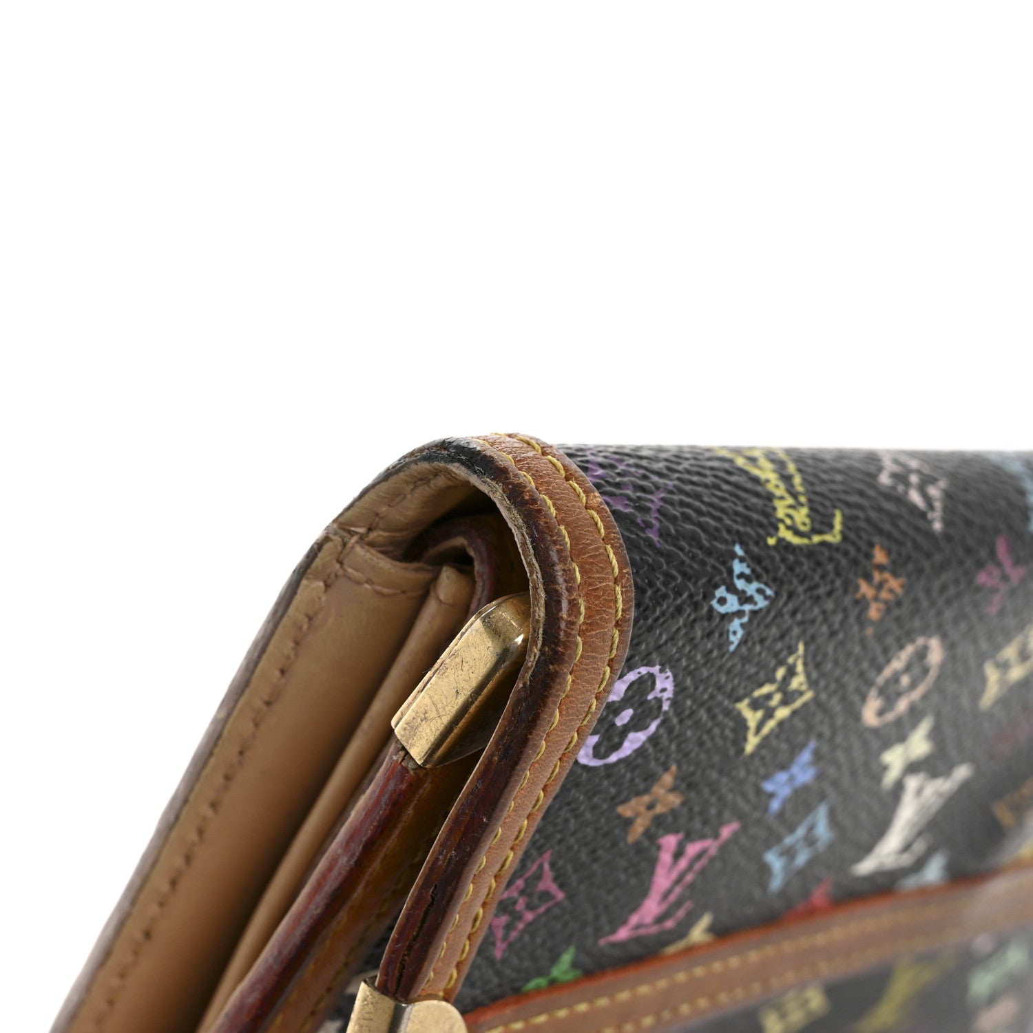 Louis Vuitton Monogram Multicolor Porte Tresor International Wallet Black 11 of 17