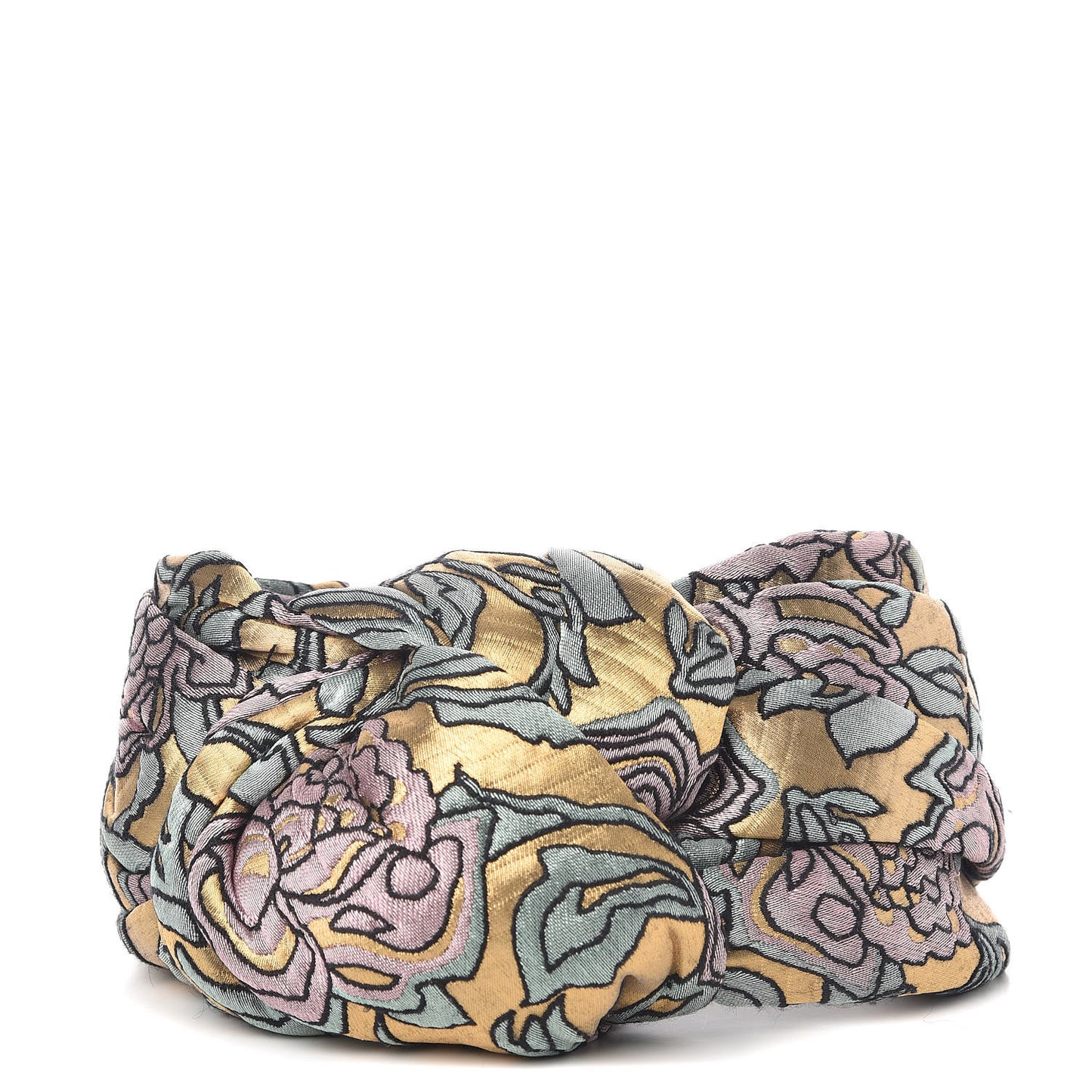 Metallic Wool Silk Floral Duchesse Headband