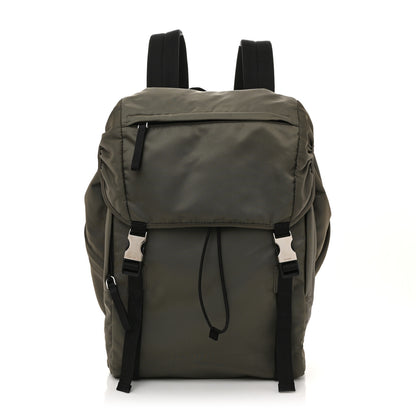 Prada Tessuto Nylon Montagna Double Buckle Backpack Militare 1 of 11