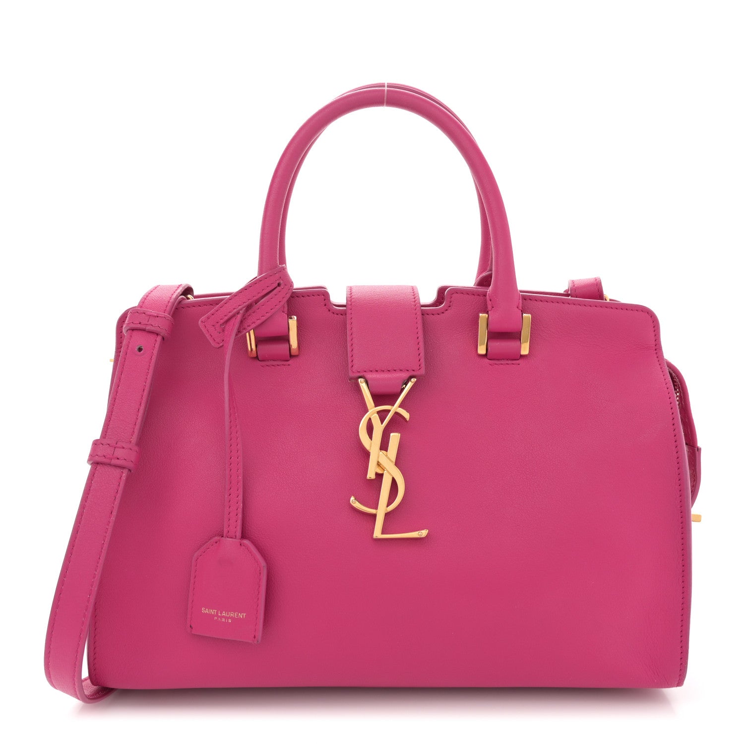 Saint Laurent Calfskin Small Monogram Cabas Fuchsia 1 of 15