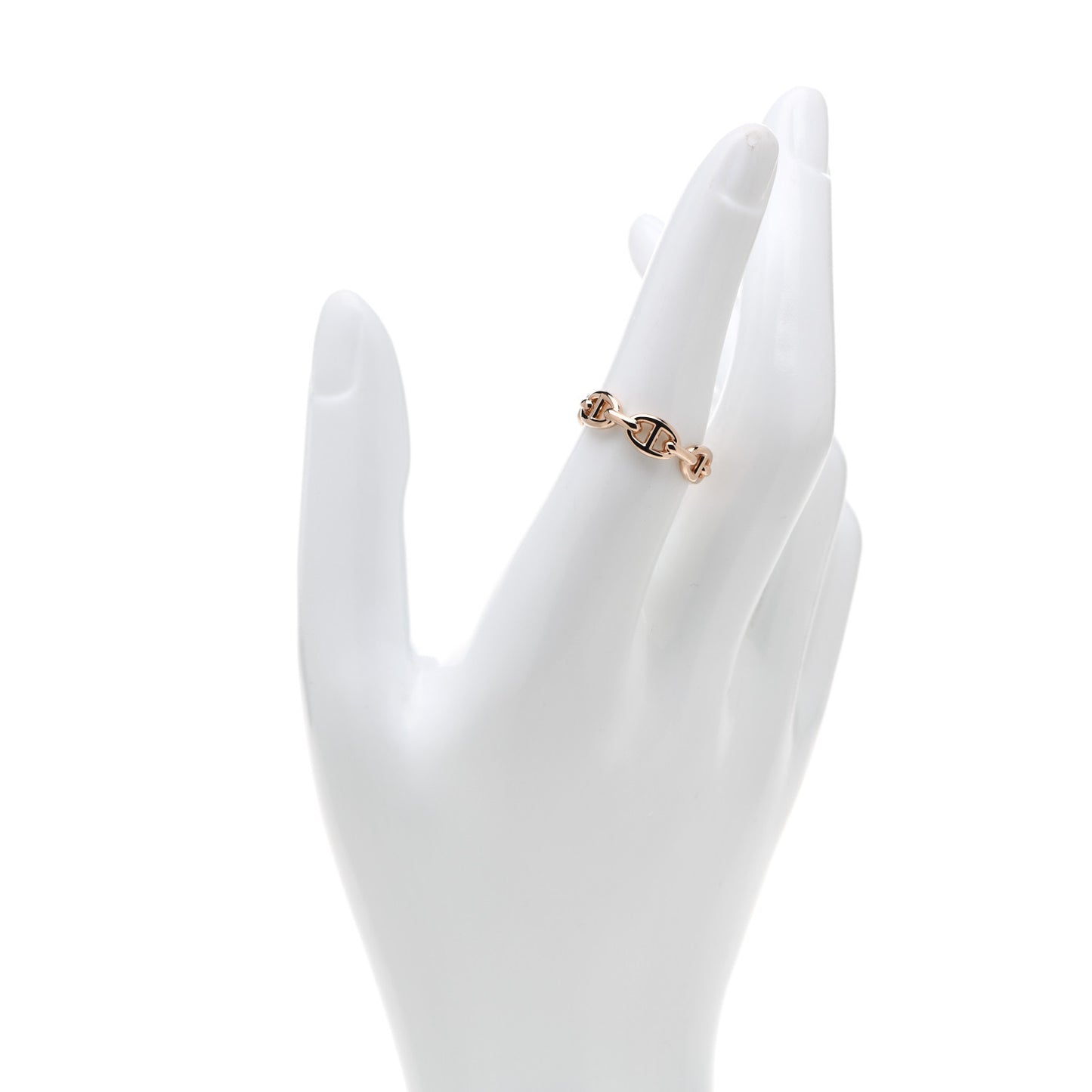 18K Rose Gold PM Chaine D'Ancre Enchainee Ring 55 7.25
