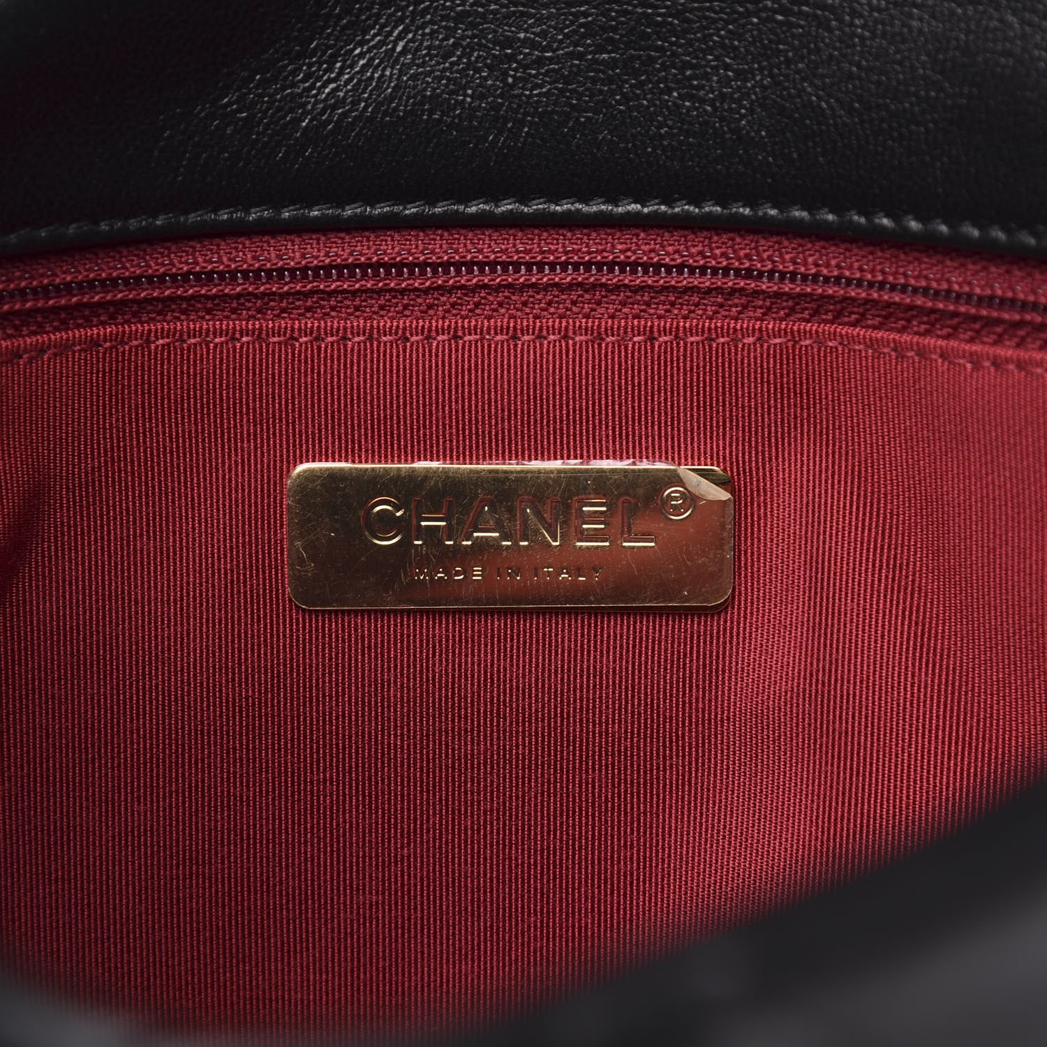 Chanel Shiny Goatskin Quilted Medium 19 Flap Black 6 of 11