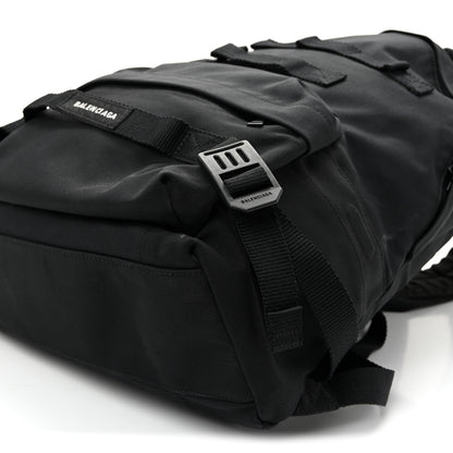 Balenciaga Nylon Logo Embroidered Medium Army Multicarry Backpack Black 9 of 10