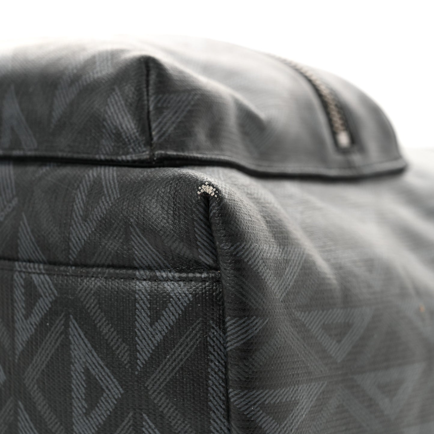 Coated Canvas CD Diamond Rider Zipped Backpack Black