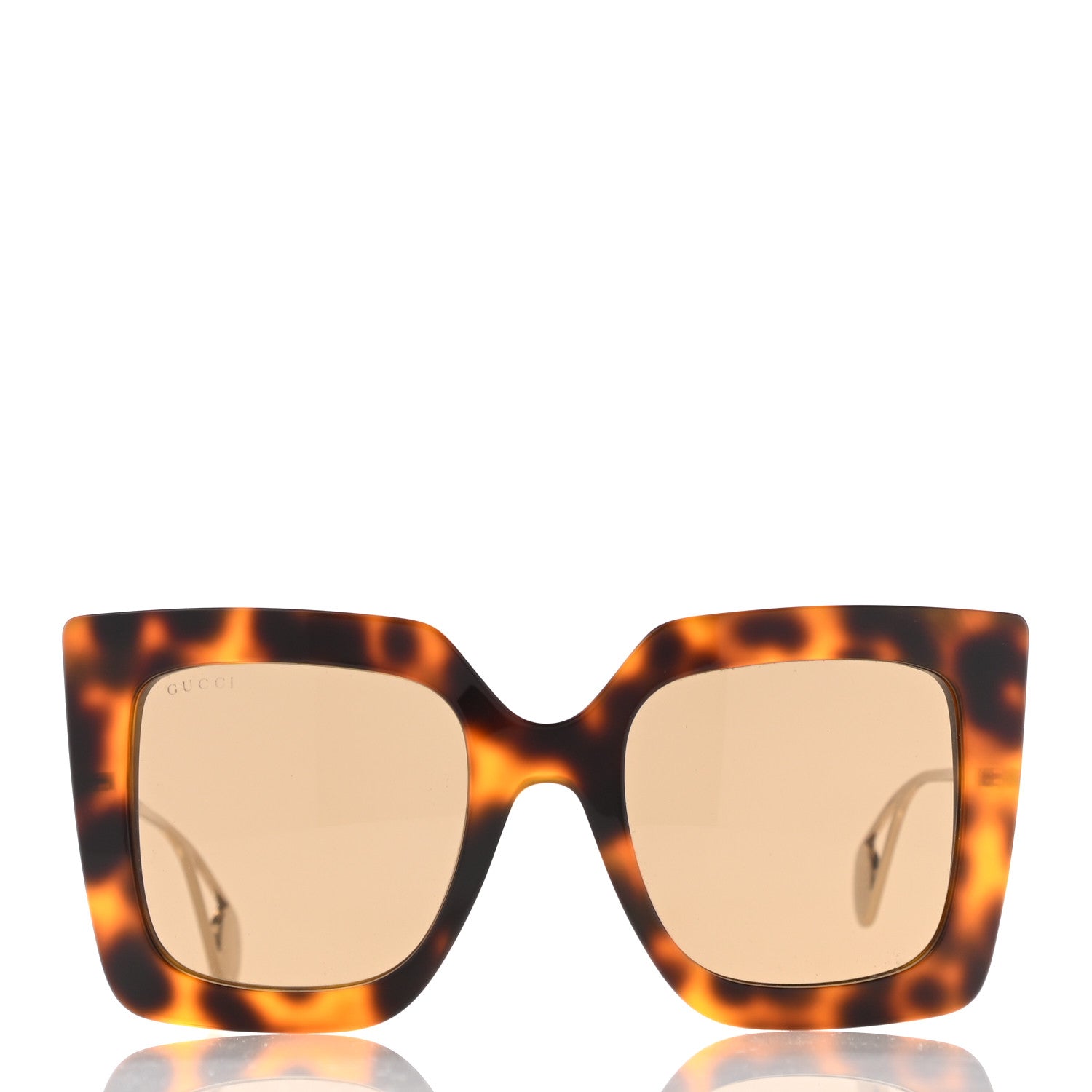Gucci Acetate Oversize Square Frame GG0435S Sunglasses Havana 2 of 9