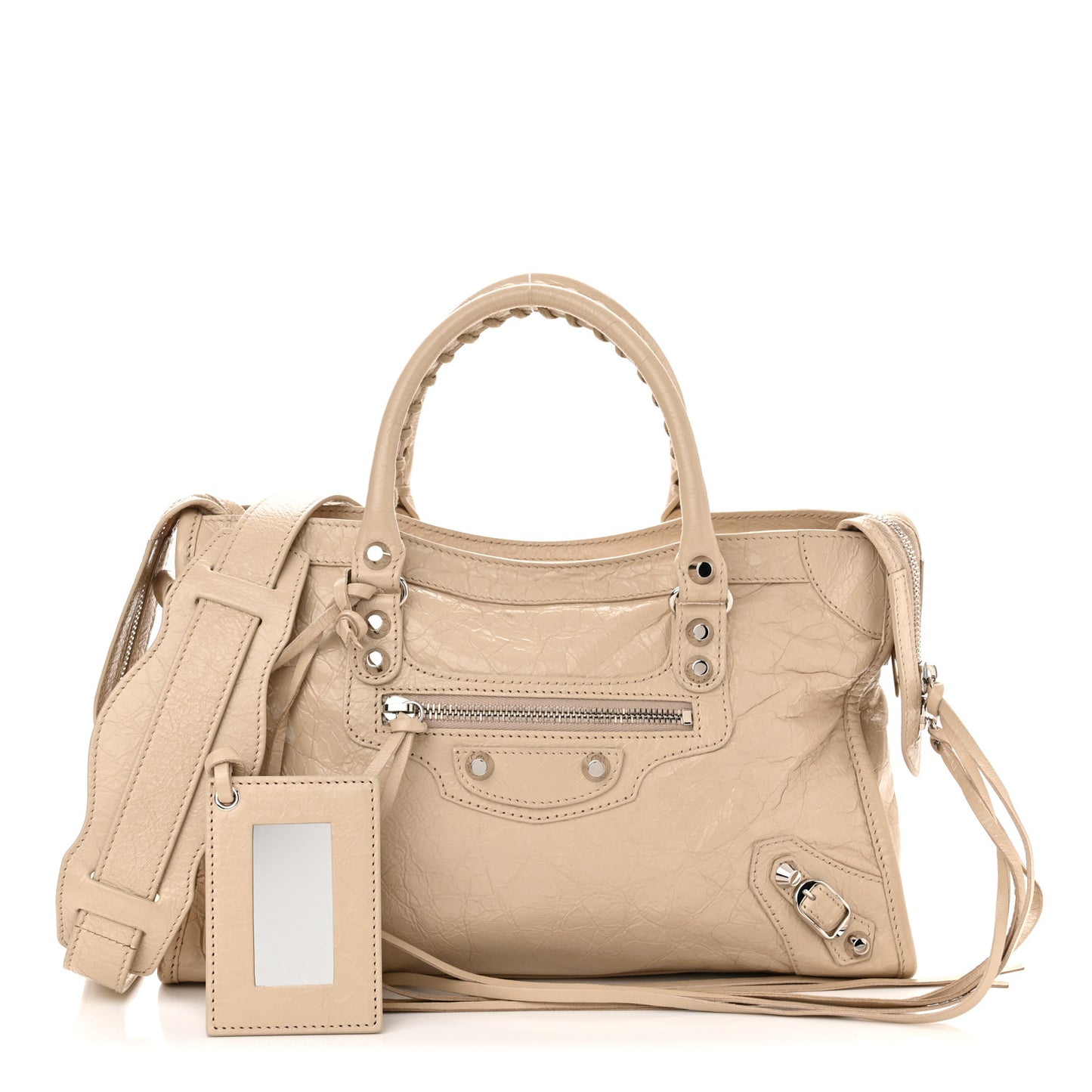 Agneau Classic Silver Hardware S City Beige Tapioca