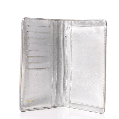 Chanel Metallic Lambskin Quilted Reissue Yen Wallet Silver 6 of 18