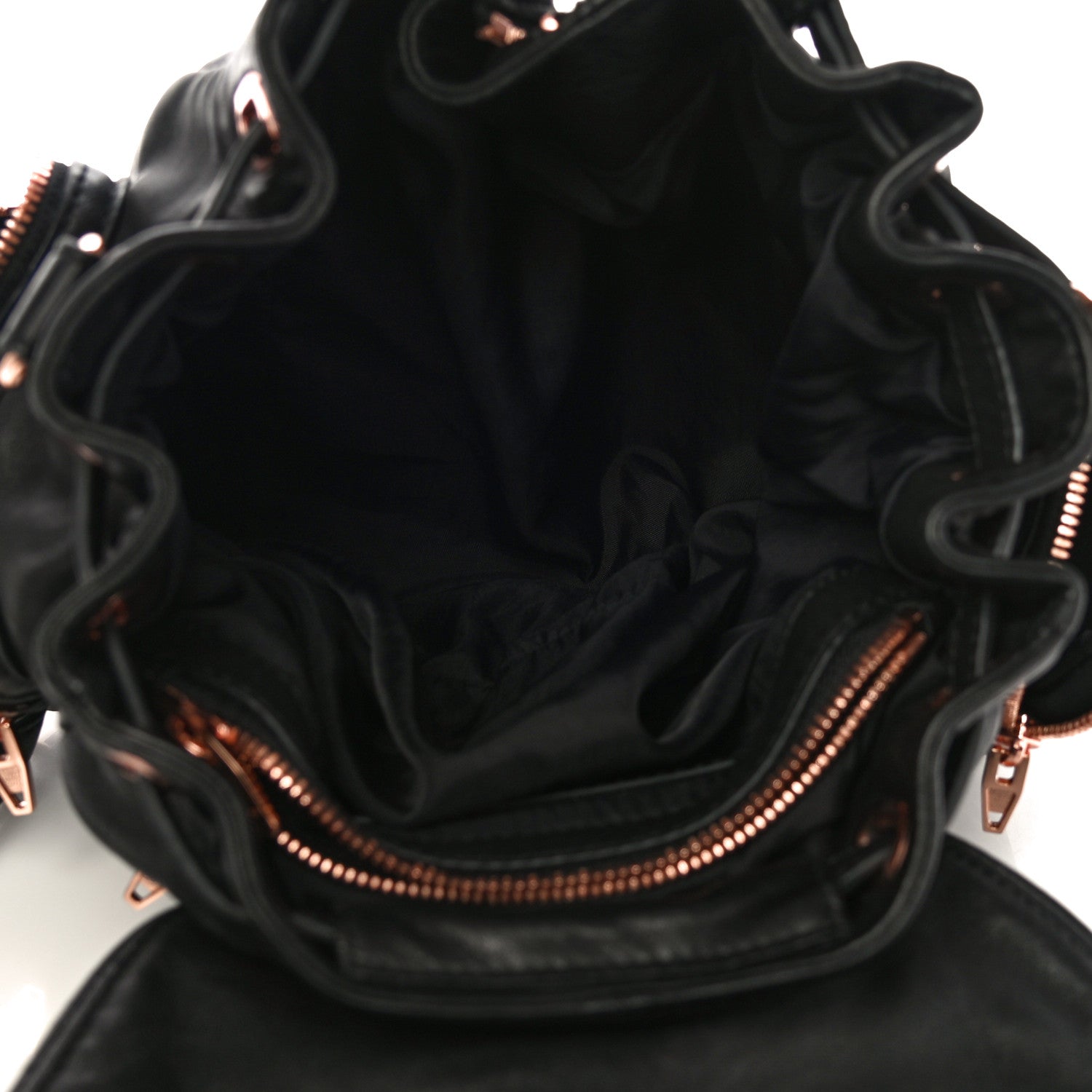 Alexander Wang Lambskin Marti Backpack Washed Black Rose Gold Hardware 5 of 9