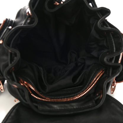 Alexander Wang Lambskin Marti Backpack Washed Black Rose Gold Hardware 5 of 9