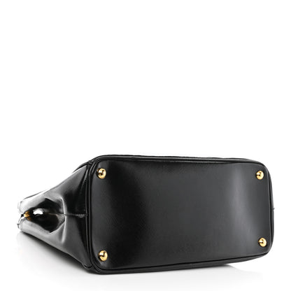 Prada Saffiano Vernice Medium Galleria Double Zip Tote Black 4 of 17