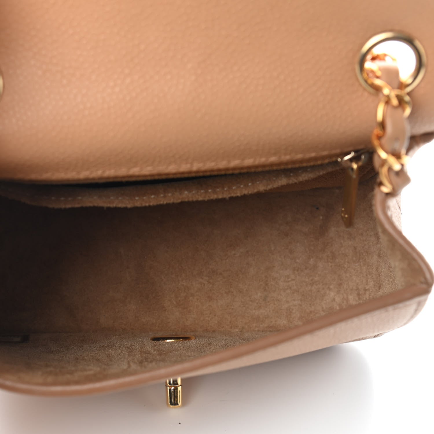 Chanel Grained Calfskin Mini Square Classic Pure Flap Brown 5 of 9