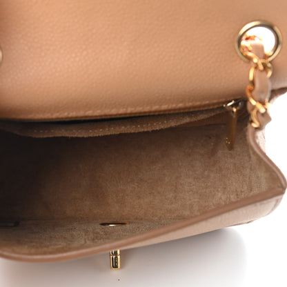 Chanel Grained Calfskin Mini Square Classic Pure Flap Brown 5 of 9
