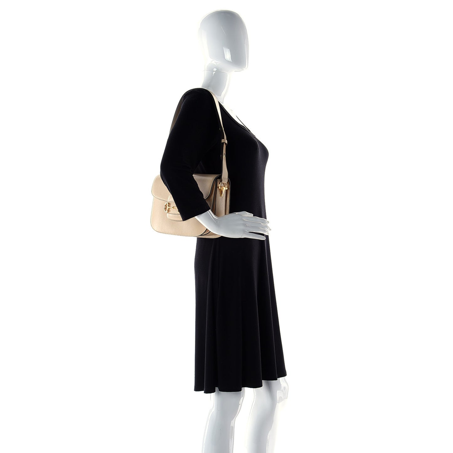 Azalea Calfskin Horsebit 1955 Shoulder Bag Bubble Tea