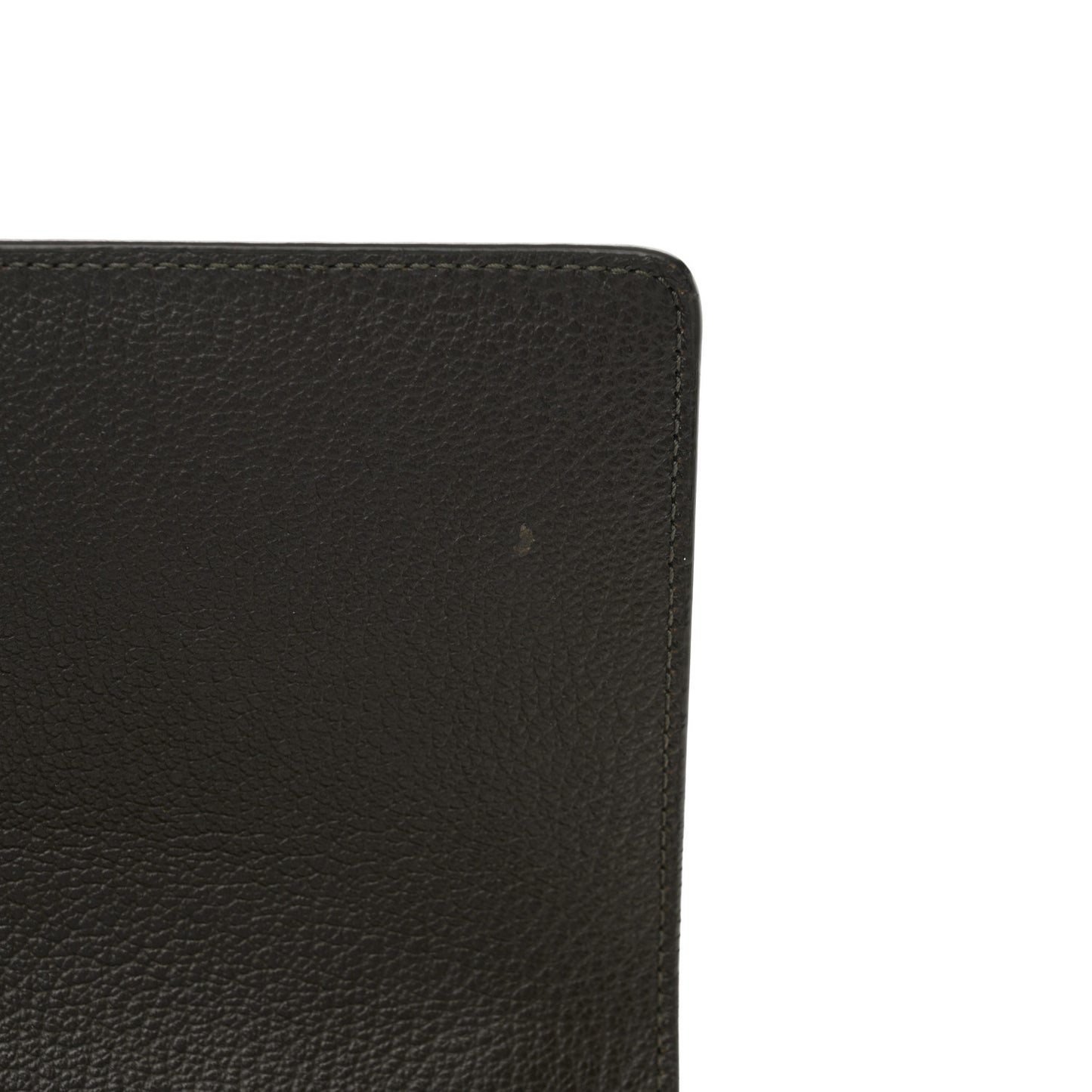 Grained Calfskin Medium Monogram Sunset Satchel Dark Green