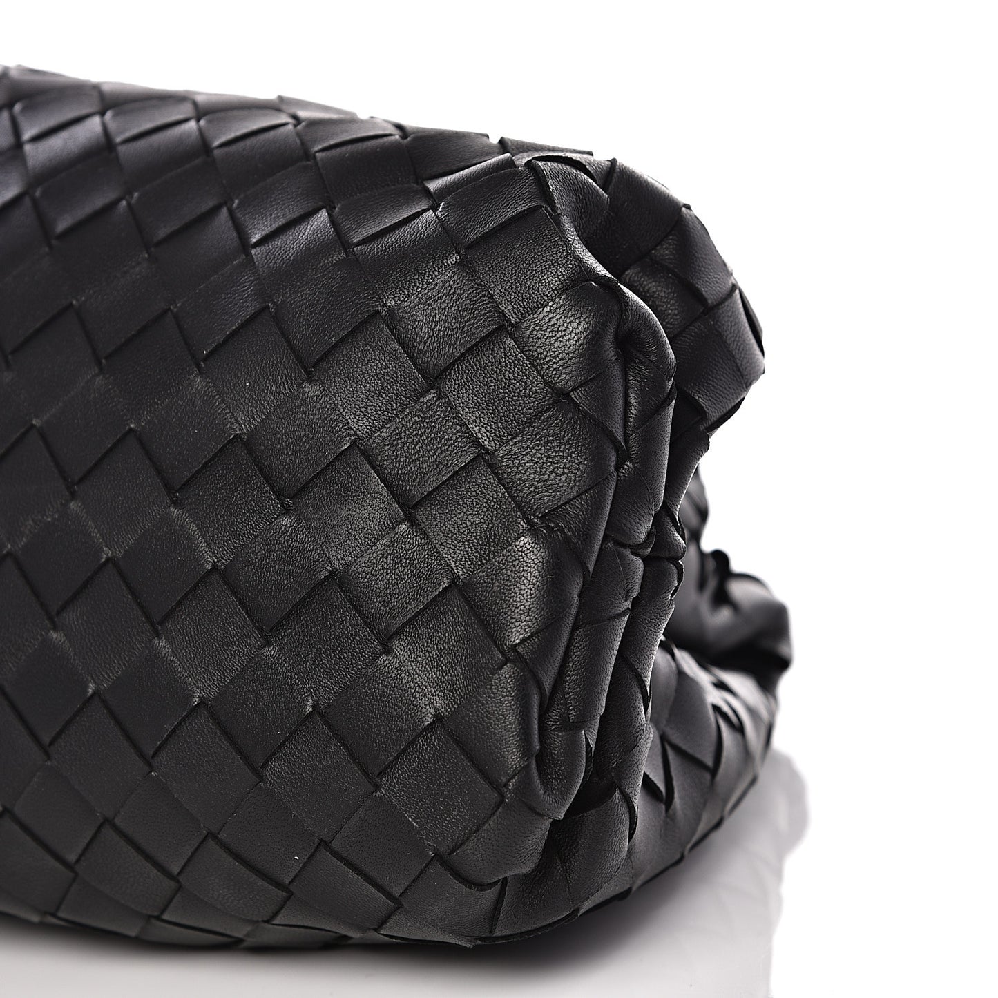 Nappa Maxi Intreccio The Pouch Oversized Clutch Black