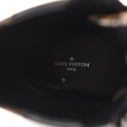 Louis Vuitton Suede Calfskin Monogram Laureate Platform Desert Boots 38.5 Black 7 of 9