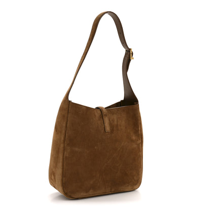 Saint Laurent Suede Small Le 5 A 7 Soft Hobo Caramel Cognac 3 of 11