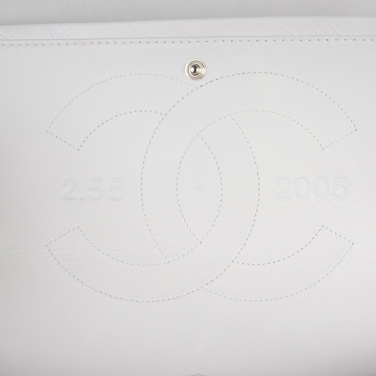 Aged Calfskin Quilted 50th Anniversary 2.55 Reissue 228 Flap White