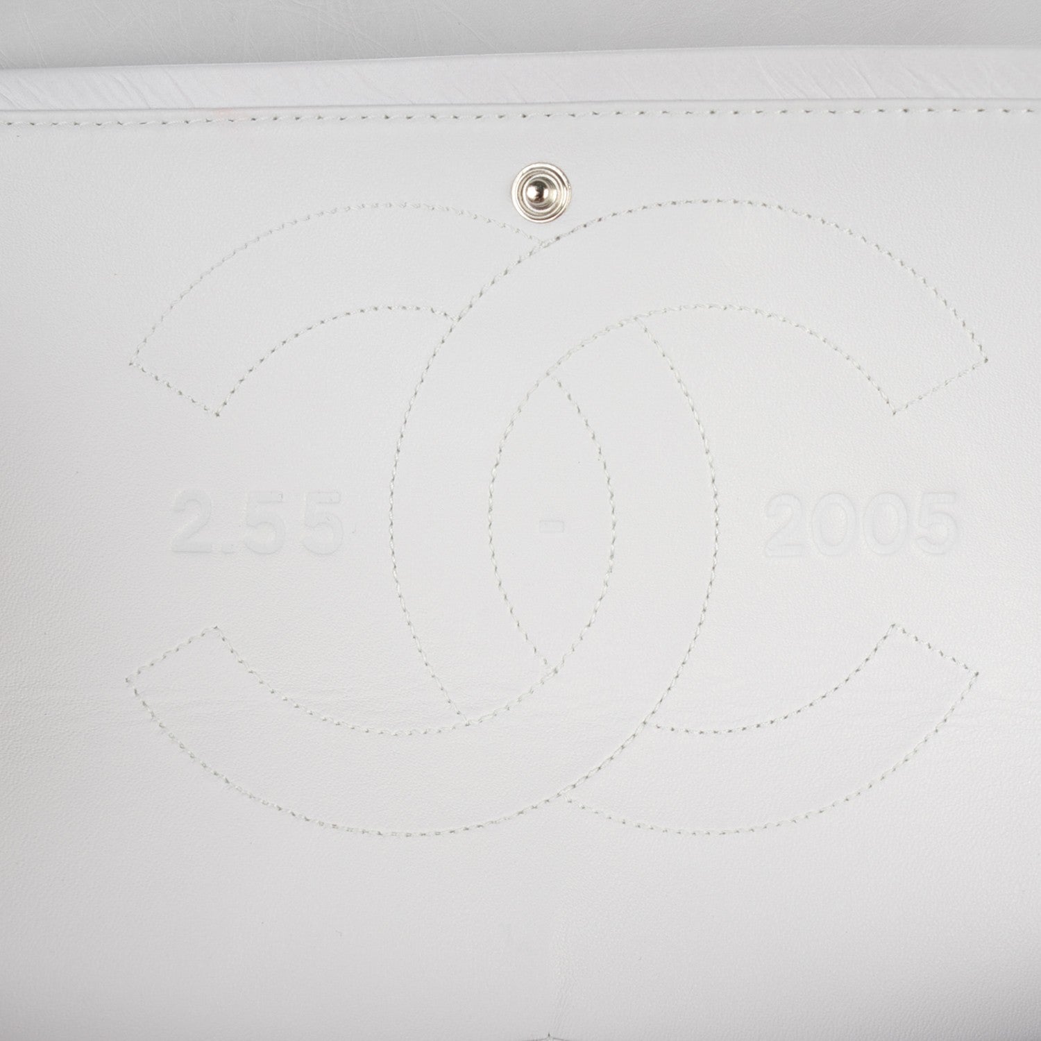 Chanel Aged Calfskin Quilted 50th Anniversary 2.55 Reissue 228 Flap White 5 of 8
