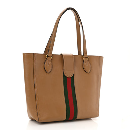Gucci New Sakai Calfskin Lux Web Small Dahlia Tote Quartz Beige 3 of 10