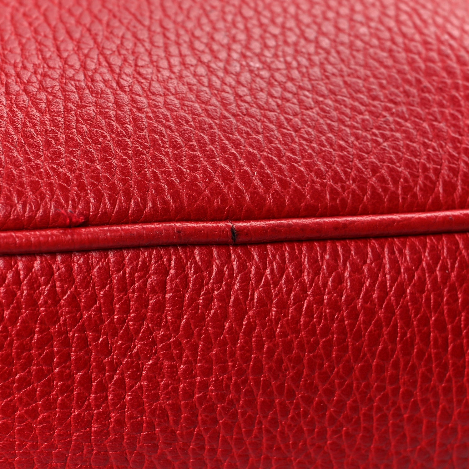 Gucci Pebbled Calfskin Soho Chain Backpack Hibiscus Red 14 of 15