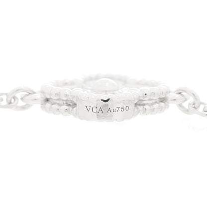 Van Cleef & Arpels 18K White Gold Diamond 6 Motifs Sweet Alhambra Bracelet 3 of 5