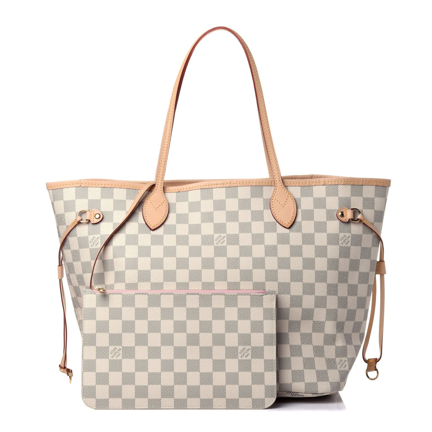 Damier Azur Neo Neverfull MM Rose Ballerine