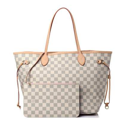 Louis Vuitton Damier Azur Neo Neverfull MM Rose Ballerine 1 of 12