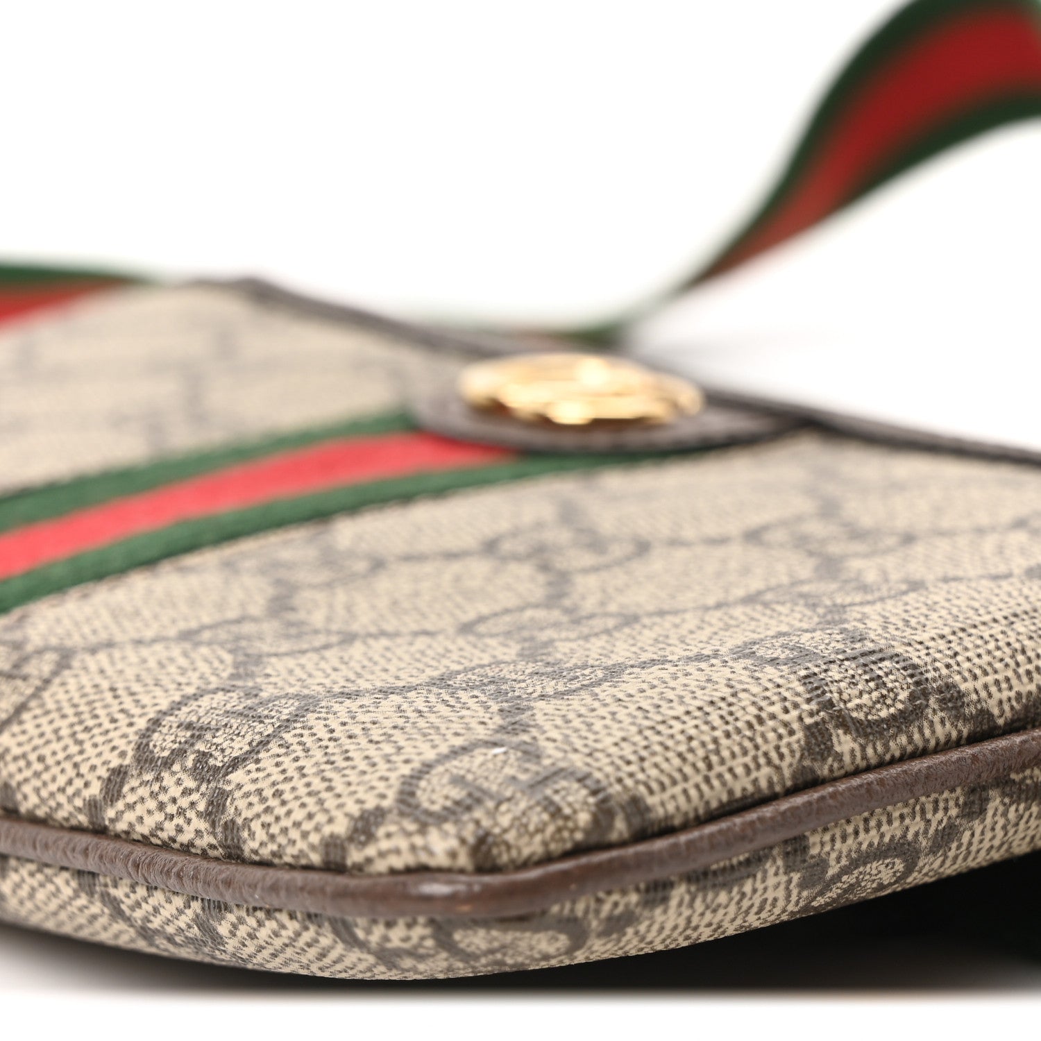 Gucci GG Supreme Monogram Web Ophidia Utility Belt Bag 85 34 Beige Ebony New Acero 10 of 10
