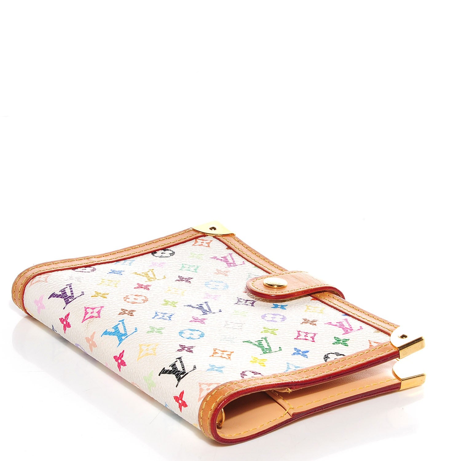 Louis Vuitton Monogram Multicolor Small Ring Agenda Cover White 4 of 7