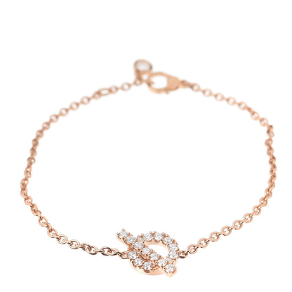 Hermes 18K Rose Gold Diamond Finesse Bracelet ST 1 of 5